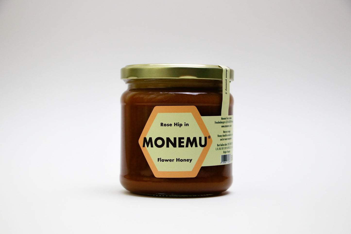 Hagebutte in Blütenhonig